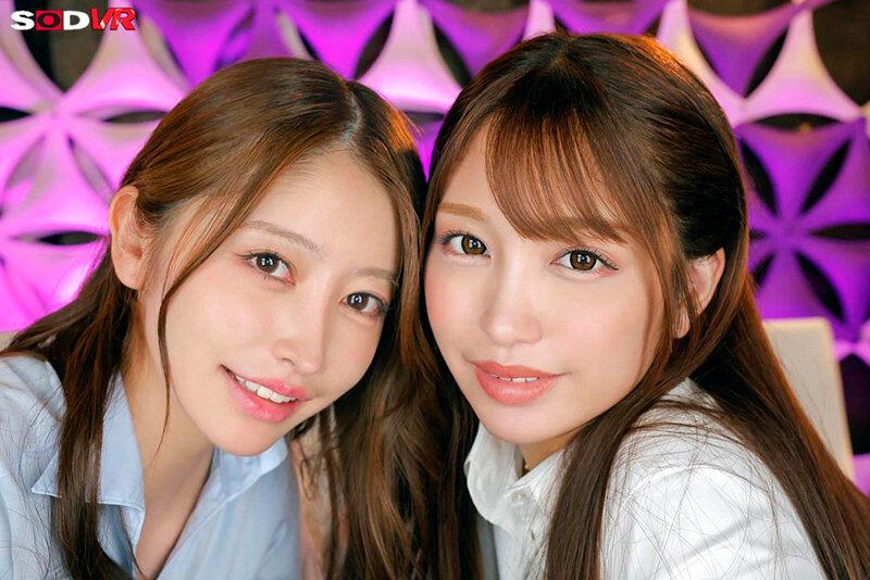 【VR】【8K】ド痴女の美脚上司たちから僕のチ●ポを奪い合うように杭打ち騎乗位 たまった精子を全て絞り尽くすまで射精しても続けられる… 森日向子 木下ひまり サンプル画像 9