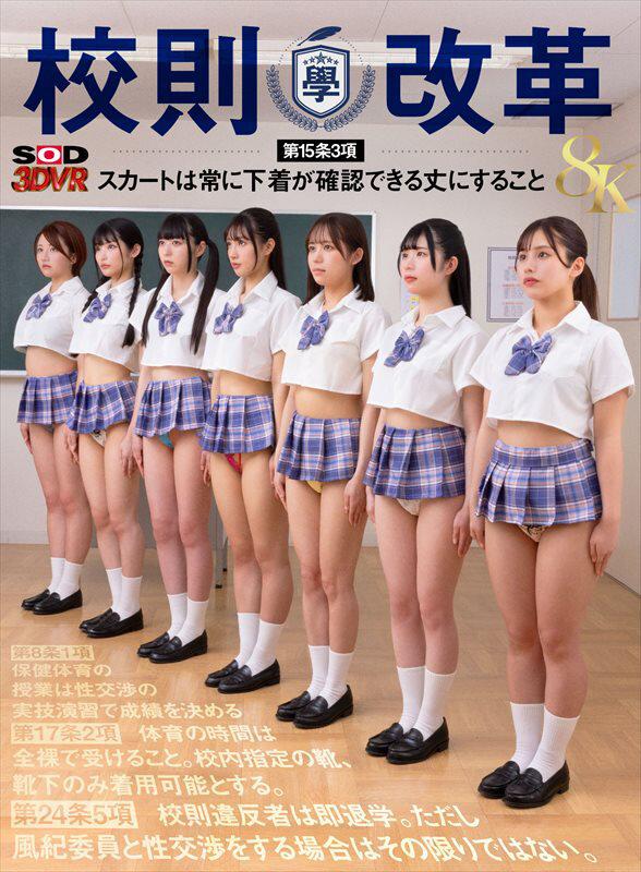 【VR】【8K】校則改革VR 第15条3項スカートは常に下着が見える丈の物を着用すること サンプル画像 2