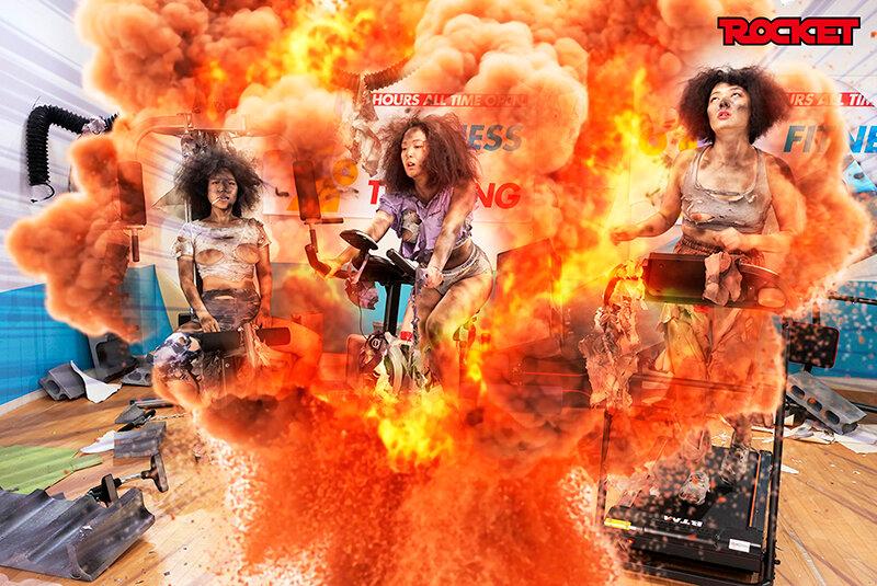 ROCKET17周年記念ユーザーリクエスト祭り 無様エロ再び！裸より恥ずかしい爆発黒焦げ女 サンプル画像 3