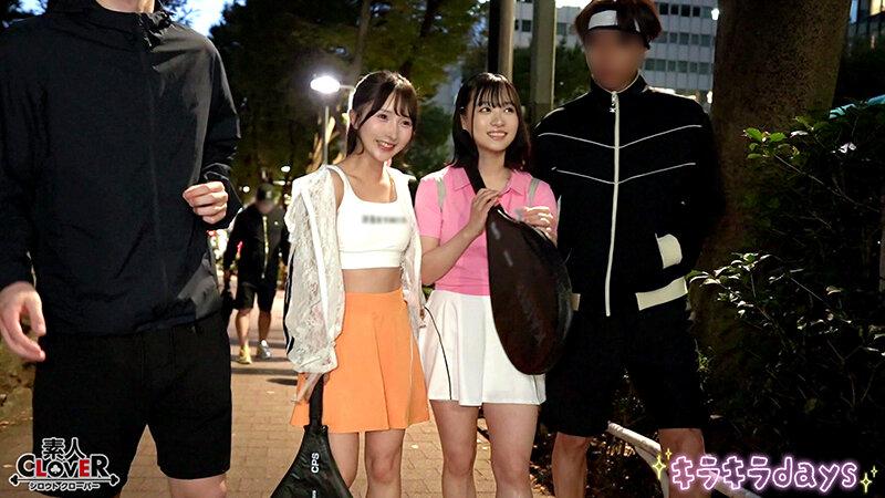 【流出映像】 大学女子テニスサークル女子4人組が先輩OB達と乱交Party【かの、ゆか、りな、なな】～かの＆ゆか編～ サンプル画像 2