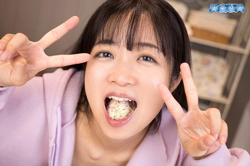 【VR】咀嚼物VR 食べてる女の口の中 サンプル画像 12