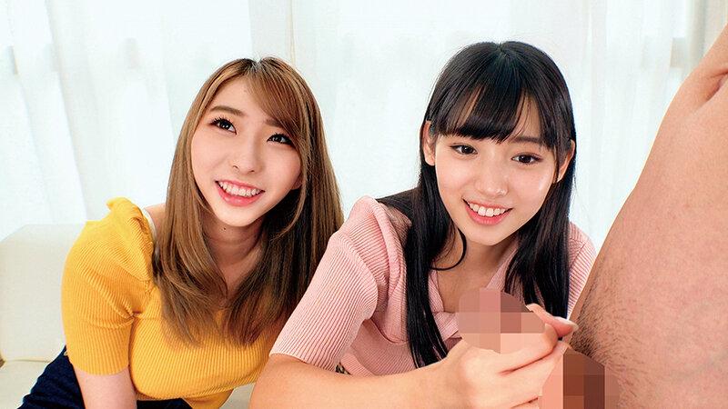 親友の素人娘2人が童貞求めてはじめての逆ナンパ！！めいちゃん＆さとみちゃんウブな美少女たちがデカチン研究！さらちゃんもなみちゃん サンプル画像 8