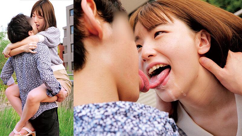 素人女子大生の皆さんww青空の下で脳がトロける超濃密ベロキス体験してみませんか？舌を絡ませる糸引き涎ダラダラディープキスで高まっちゃって！？とにかくキスキスキス生々しい接吻中出しSEXまいちゃんれなちゃん サンプル画像 4