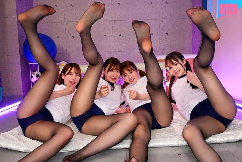 ぴちぴち制服ヤング娘の黒タイツハーレム学園 ムチスベタイツ脚に挟撃ロックされ身動き出来ずに射精させられる僕。 Nia 姫川かのん 優梨まいな 天馬ゆい サンプル画像 2