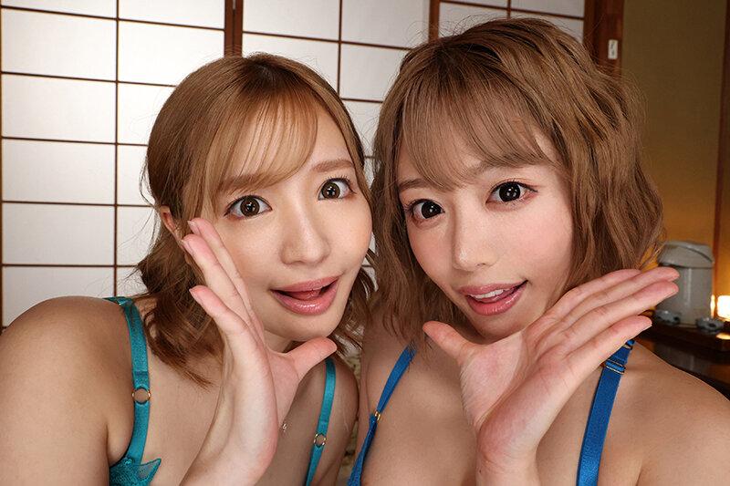 【VR】ヤリマンJDはデンジャラスコンビ！？ザーメンを搾り取る激烈騎乗位3PSEX 浜崎真緒×百永さりな サンプル画像 10